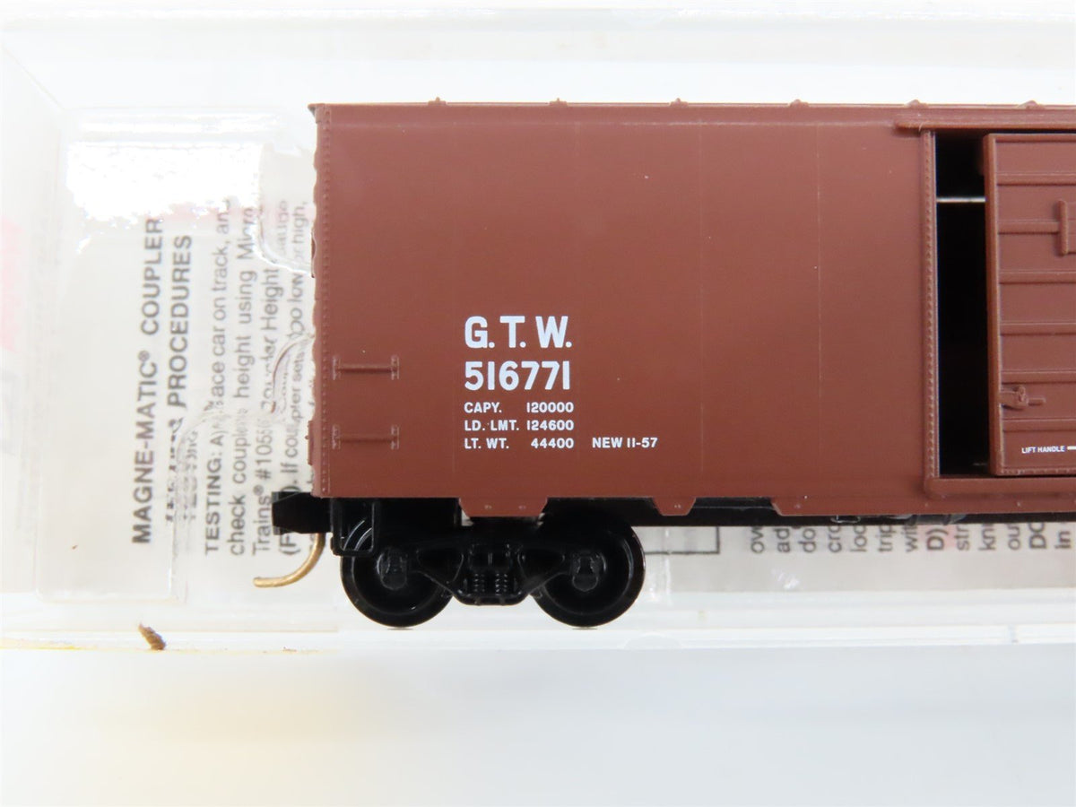 N Scale Micro-Trains MTL 20010 GTW Grand Trunk Western 40&#39; Box Car #516771