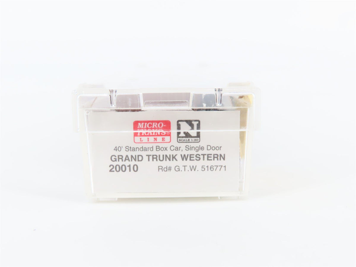 N Scale Micro-Trains MTL 20010 GTW Grand Trunk Western 40&#39; Box Car #516771