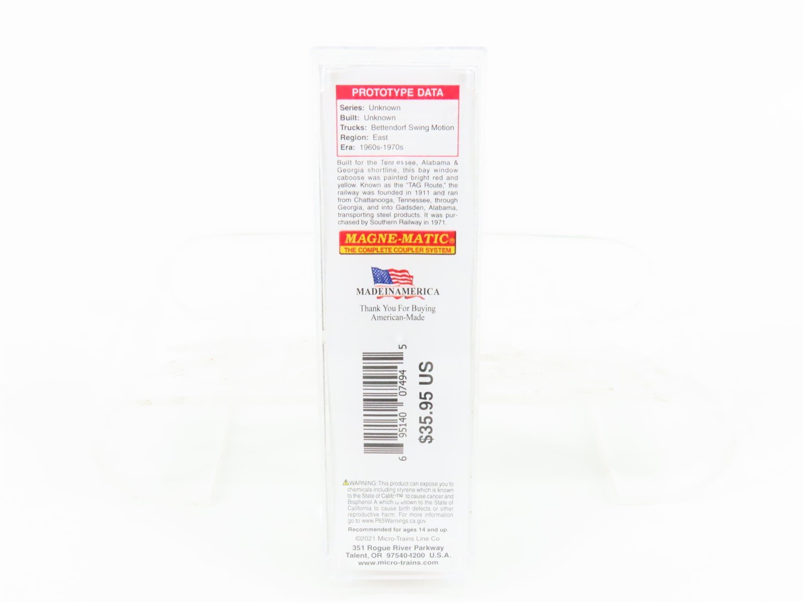 N Scale Micro-Trains MTL 13000270 TA&GRY Tennessee Alabama & Georgia Caboose X72