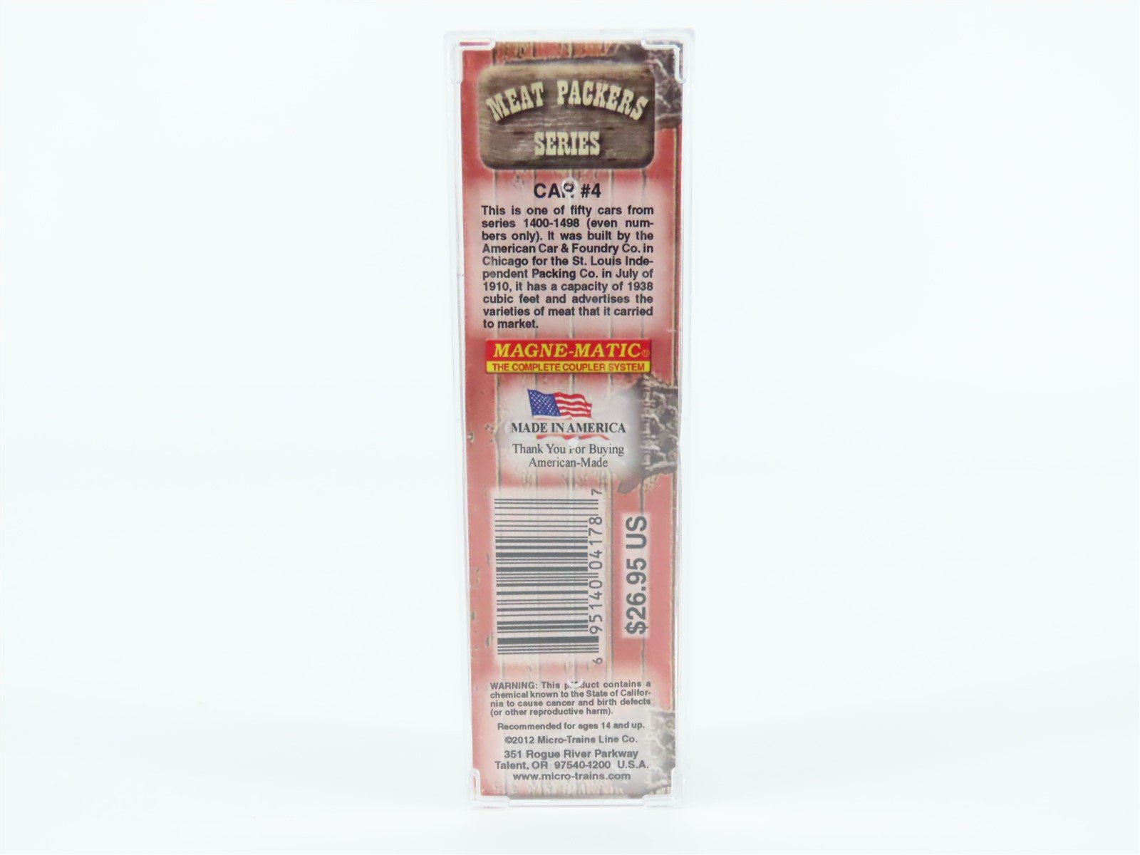 N Micro-Trains MTL #05800120 Meat Packers #4 SLIX St. Louis 36' Reefer #1496