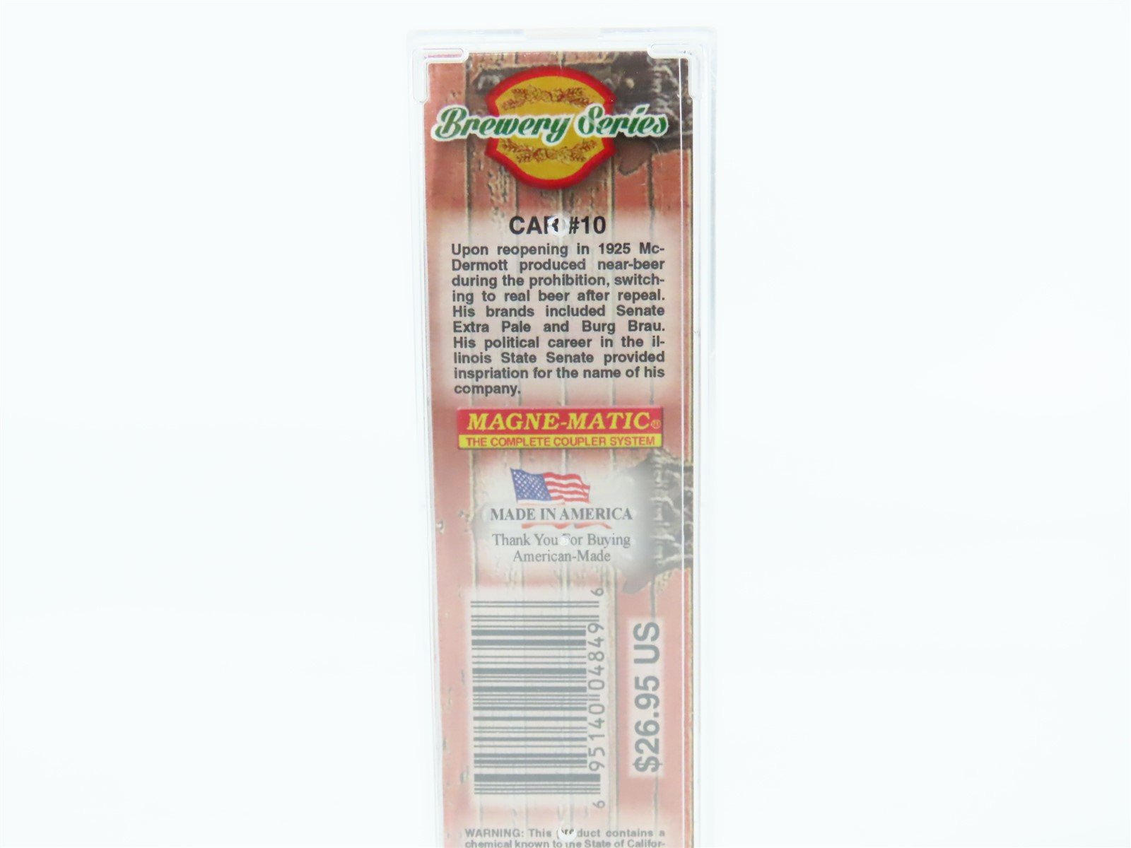 N Micro-Trains MTL #05800548 Brewery Series Car #10 MDRX Senate 36' Reefer #100