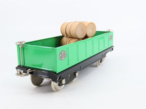 Standard Gauge 3-Rail MTH Tinplate 212 Gondola w/ Barrels