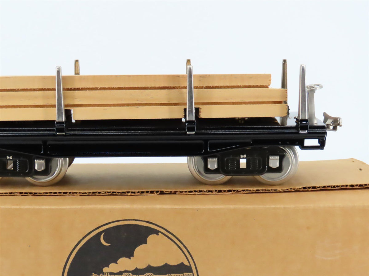 Standard Gauge 3-Rail MTH Tinplate Stake Flat Car w/Lumber Load