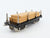 Standard Gauge 3-Rail MTH Tinplate Stake Flat Car w/Lumber Load