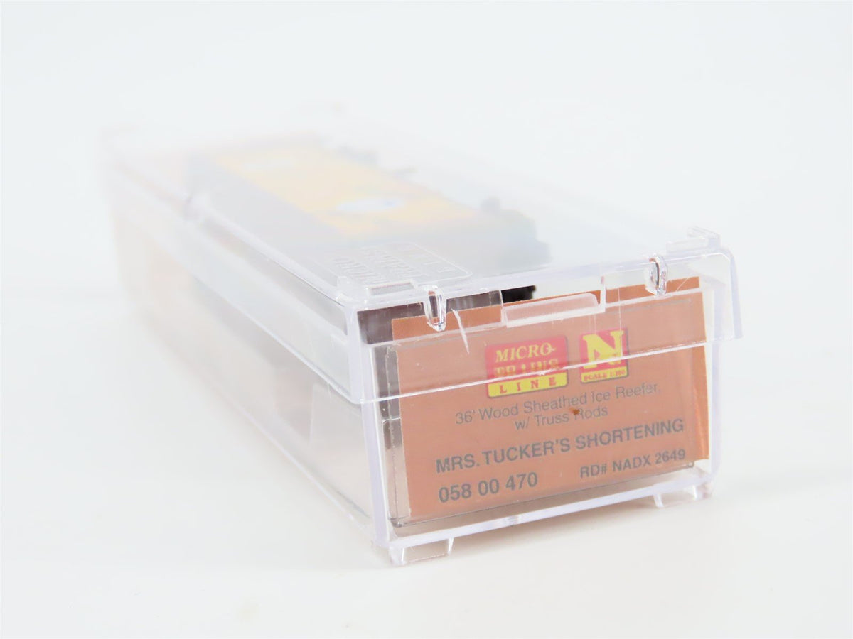 N Micro-Trains MTL #05800470 NADX Mrs. Tucker&#39;s Shortening 36&#39; Reefer #2649