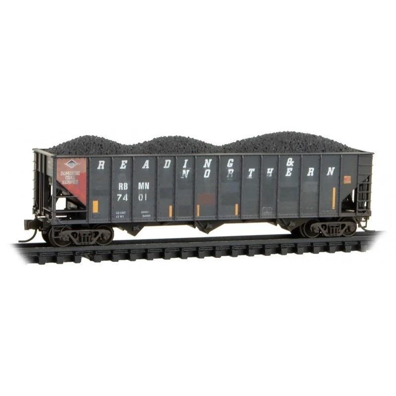 N Scale Micro-Trains MTL 98305072 RBMN 3-Bay Hoppers 3-Pack w/Load - Weathered