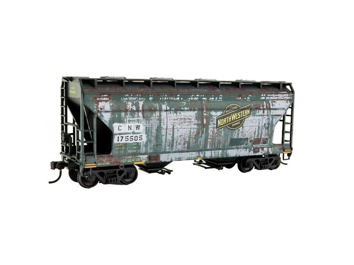 HO Accurail/Micro-Trains MTL Kit #2200-003 UP/ex-CNW 2-Bay Hopper - Weathered