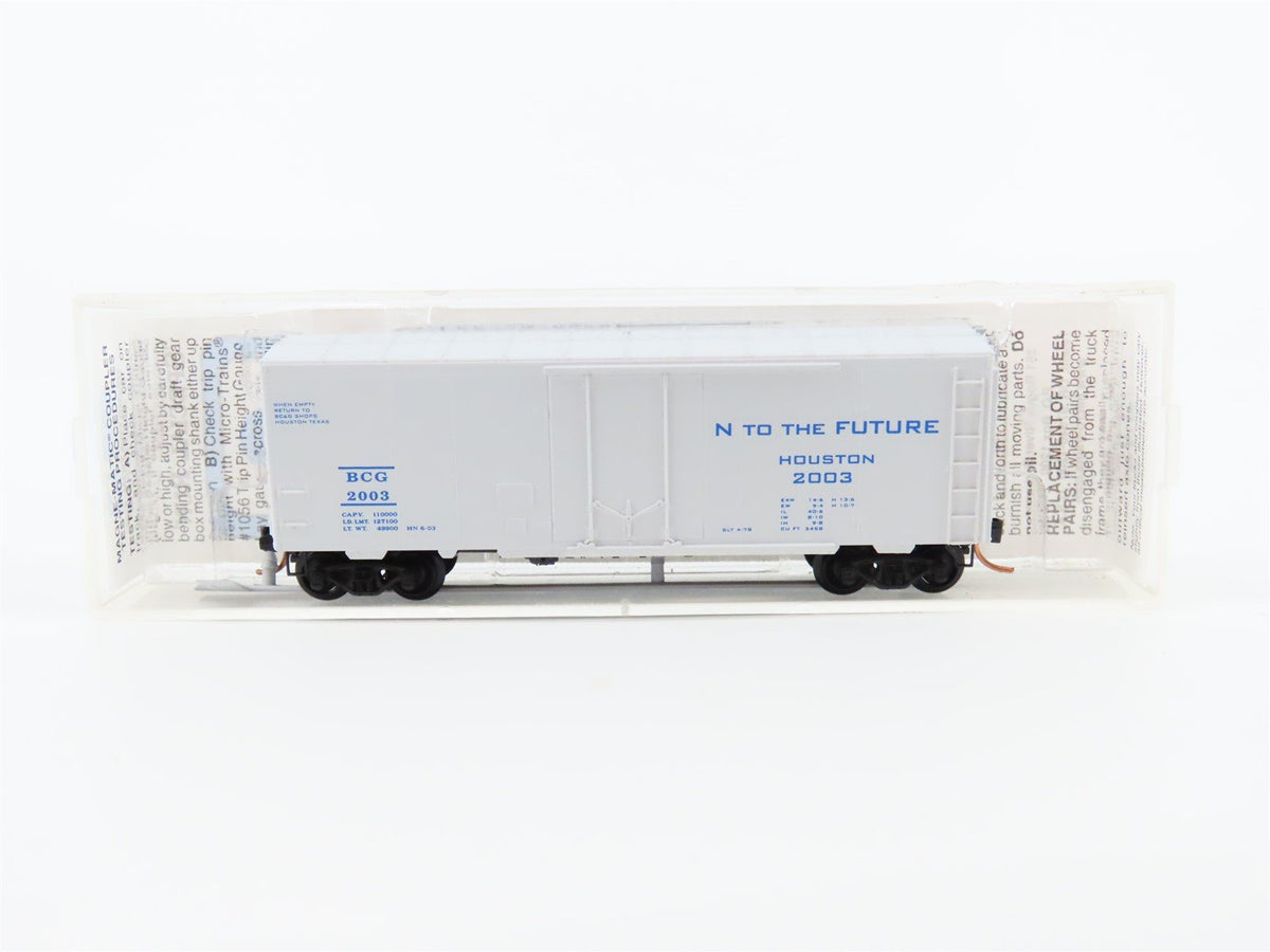 N Micro-Trains MTL Special Run #03-19 BCG &quot;N To The Future&quot; Houston 40&#39; Box Car