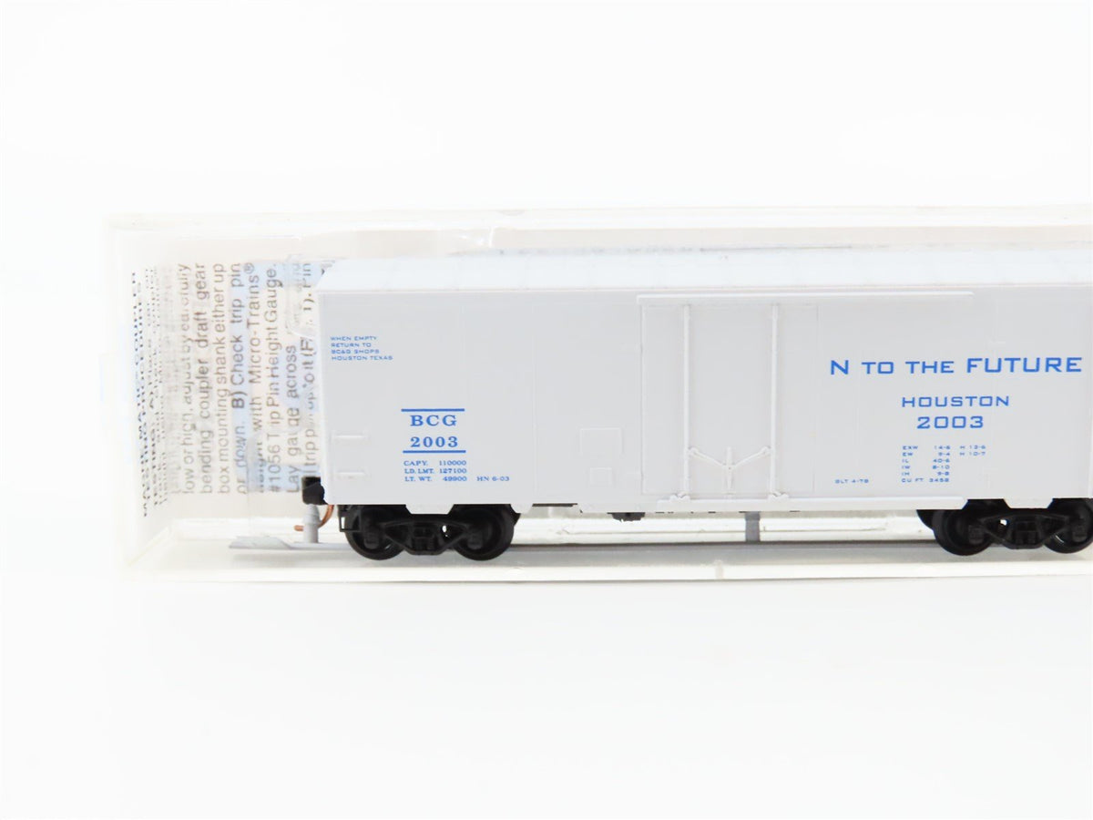 N Micro-Trains MTL Special Run #03-19 BCG &quot;N To The Future&quot; Houston 40&#39; Box Car