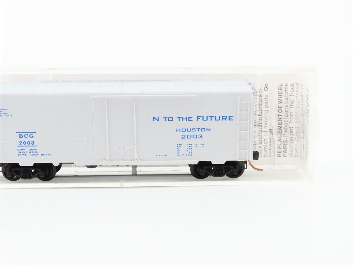 N Micro-Trains MTL Special Run #03-19 BCG &quot;N To The Future&quot; Houston 40&#39; Box Car