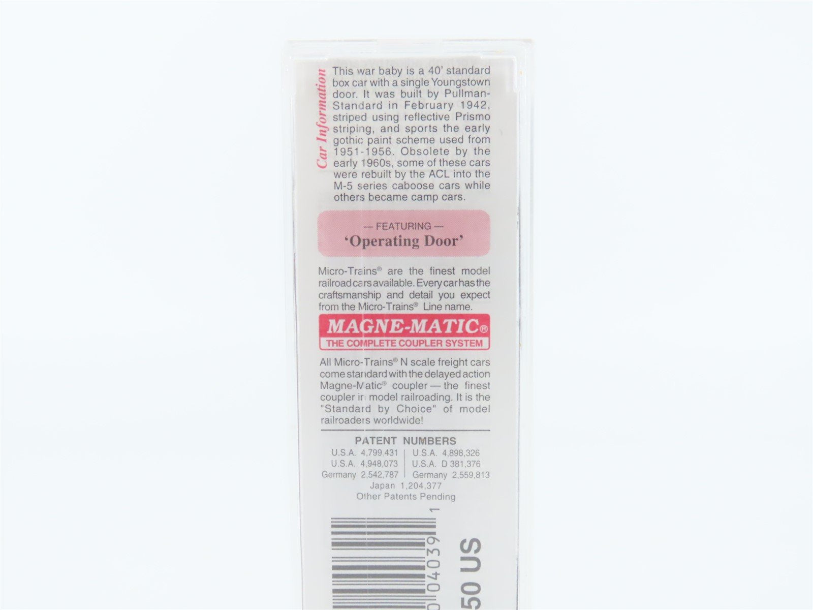 N Scale Micro-Trains MTL #20636 ACL Atlantic Coast Line 40' Box Car #21003