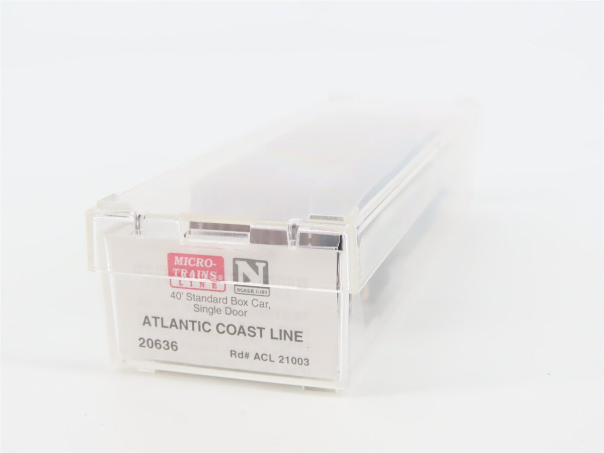 N Scale Micro-Trains MTL #20636 ACL Atlantic Coast Line 40&#39; Box Car #21003