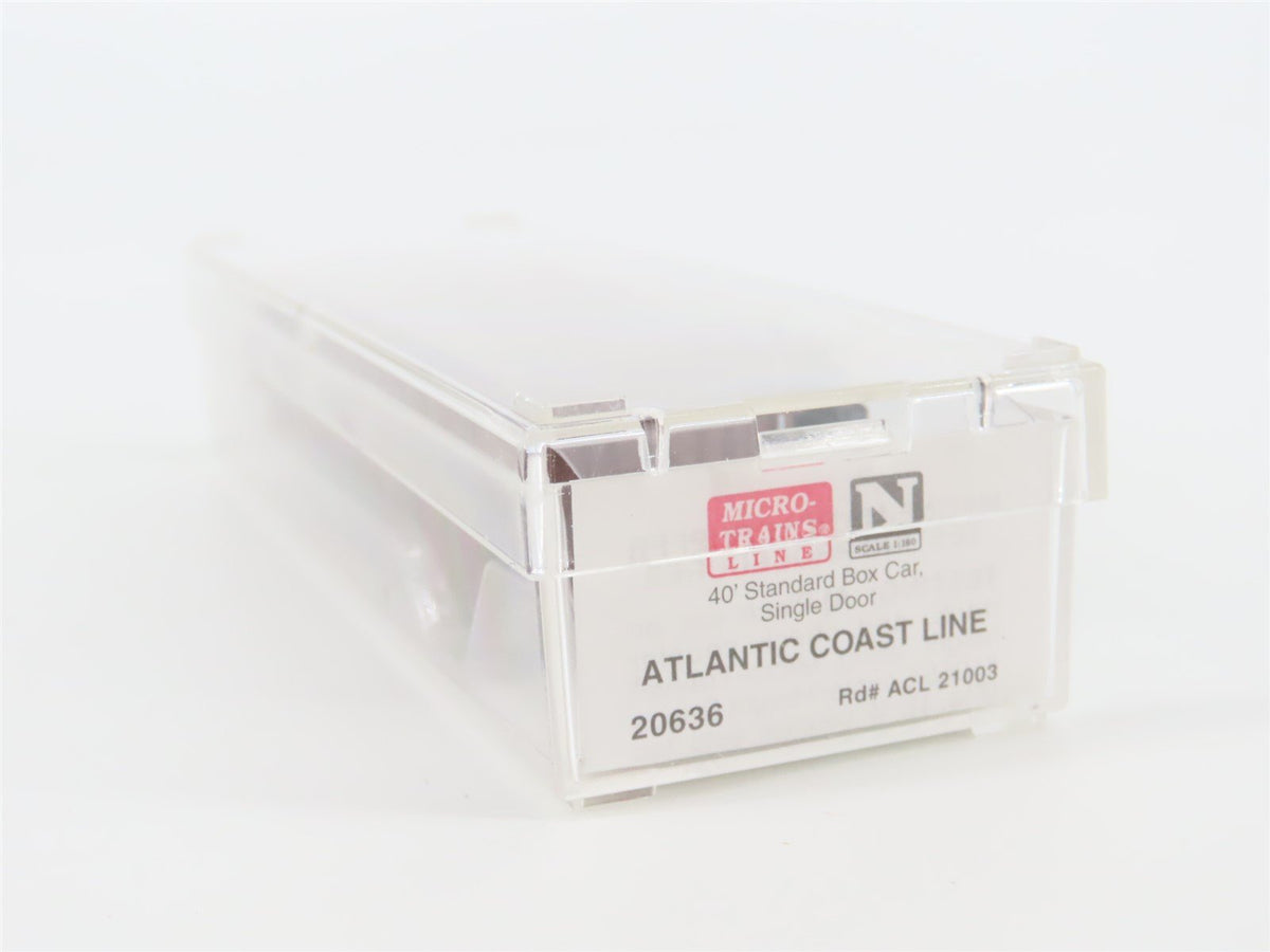 N Scale Micro-Trains MTL #20636 ACL Atlantic Coast Line 40&#39; Box Car #21003