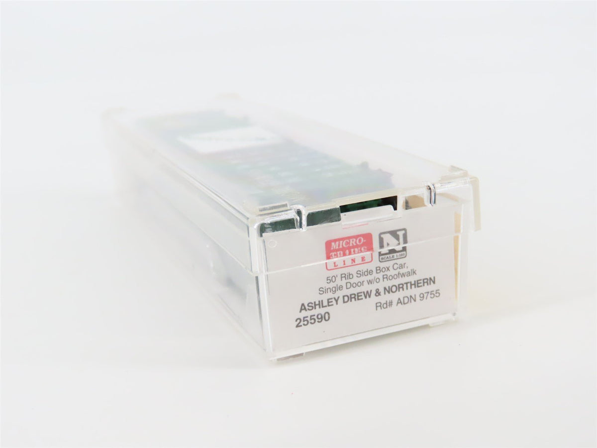 N Scale Micro-Trains MTL #25590 ADN Ashley Drew &amp; Northern 50&#39; Box Car #9755