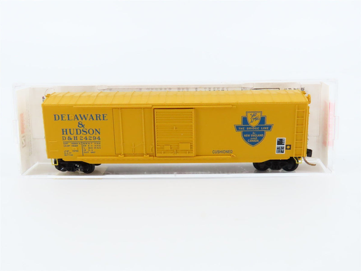 N Scale Micro-Trains MTL #76020 D&amp;H &quot;The Bridge Line&quot; 50&#39; Box Car #24294