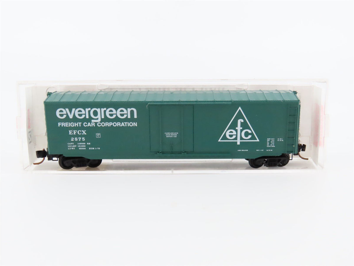 N Scale Micro-Trains MTL #38260 EFCX Evergreen 50&#39; Plug Door Box Car #2875