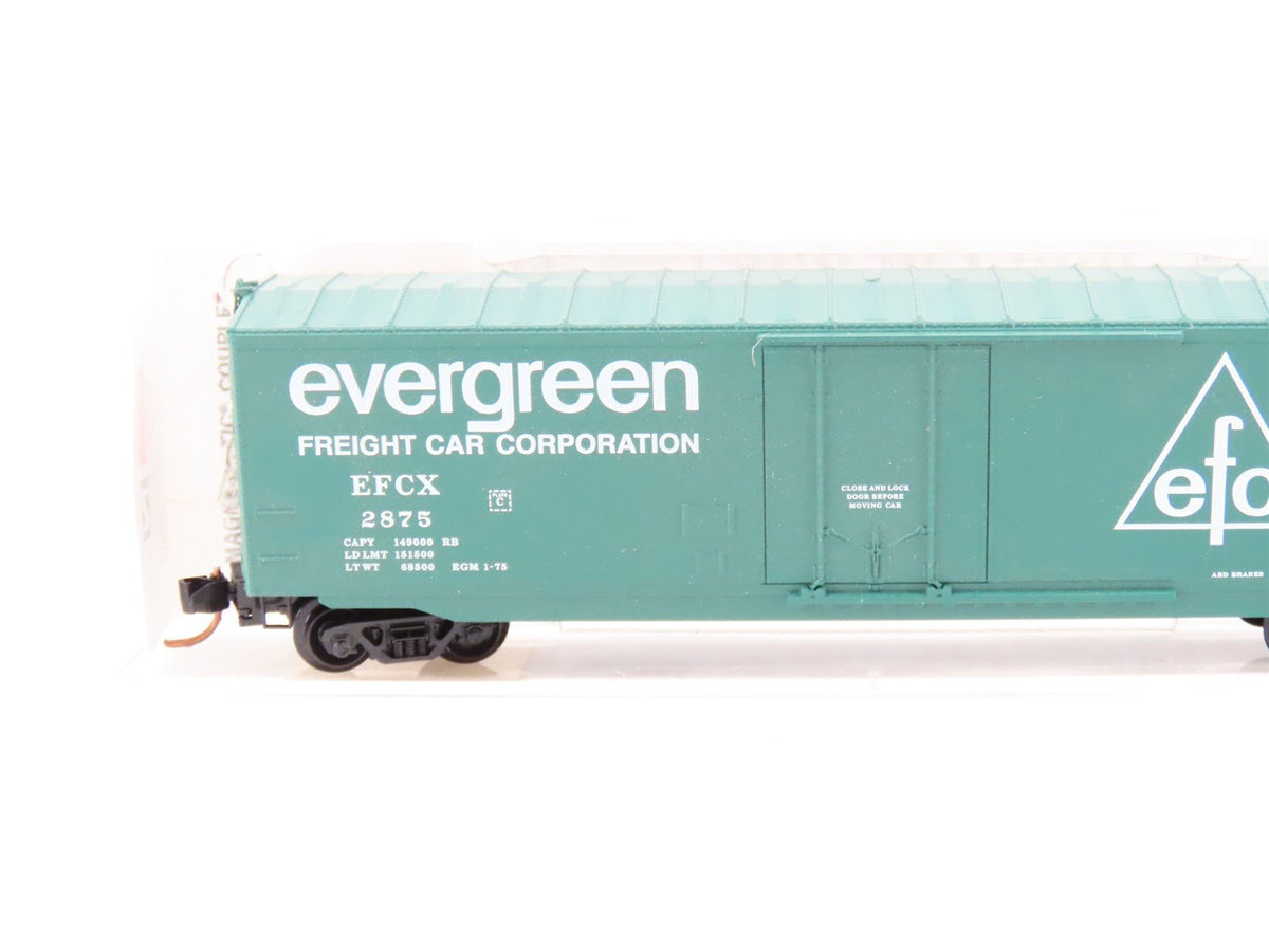 N Scale Micro-Trains MTL #38260 EFCX Evergreen 50&#39; Plug Door Box Car #2875