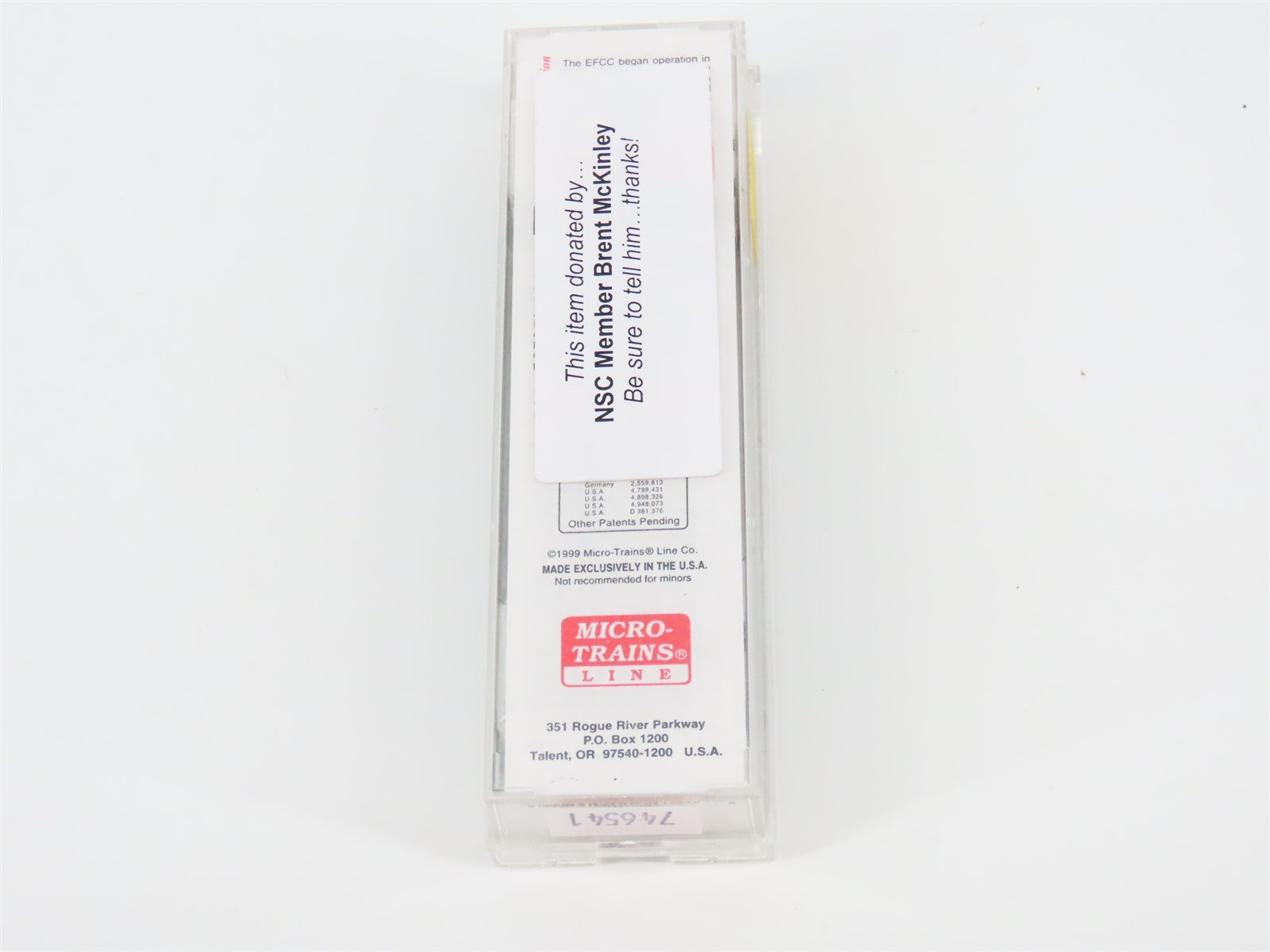 N Scale Micro-Trains MTL #38260 EFCX Evergreen 50' Plug Door Box Car #2875