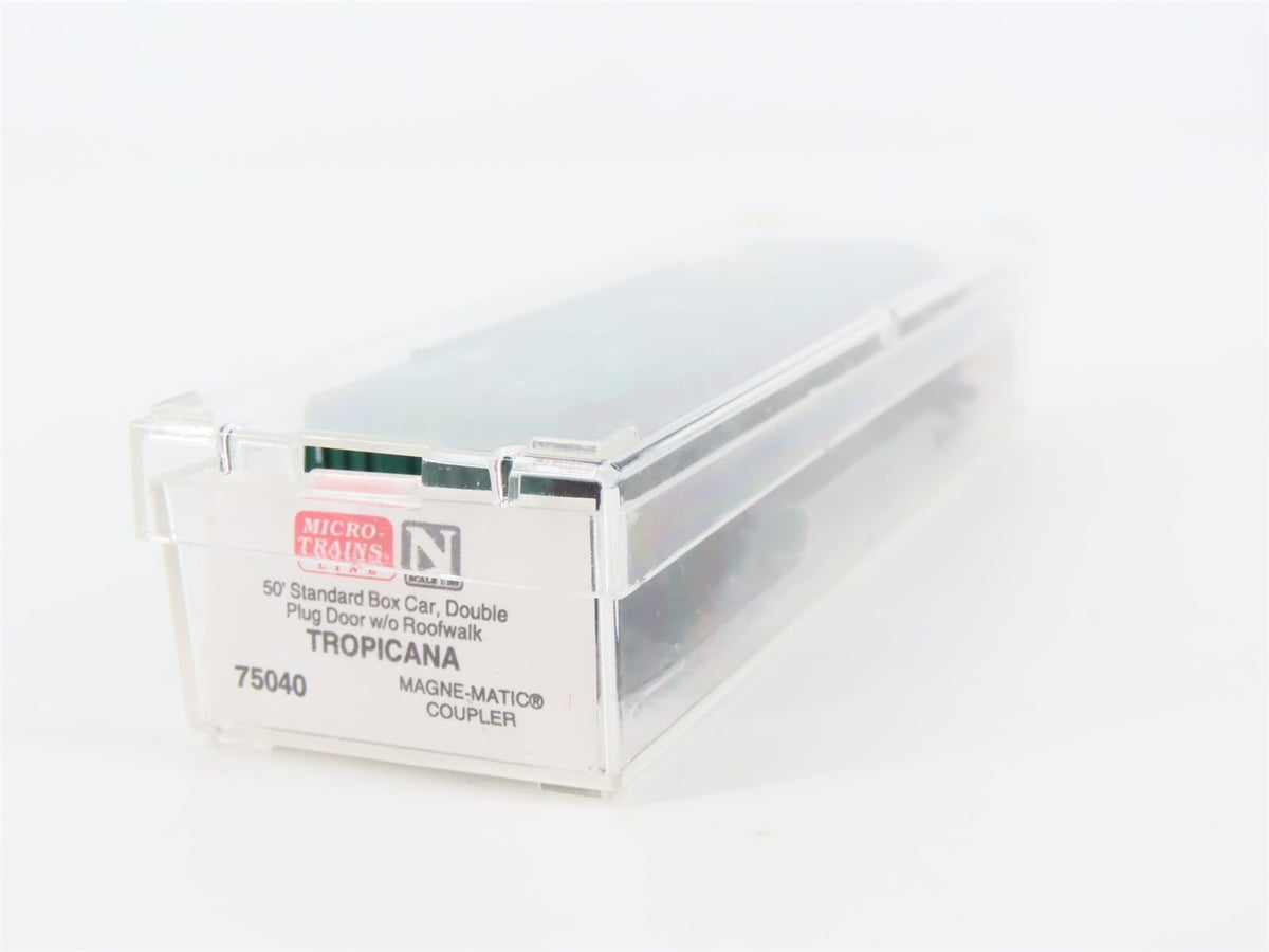 N Scale Micro-Trains MTL #75040 USLX Tropicana 50&#39; Plug Door Box Car #13085