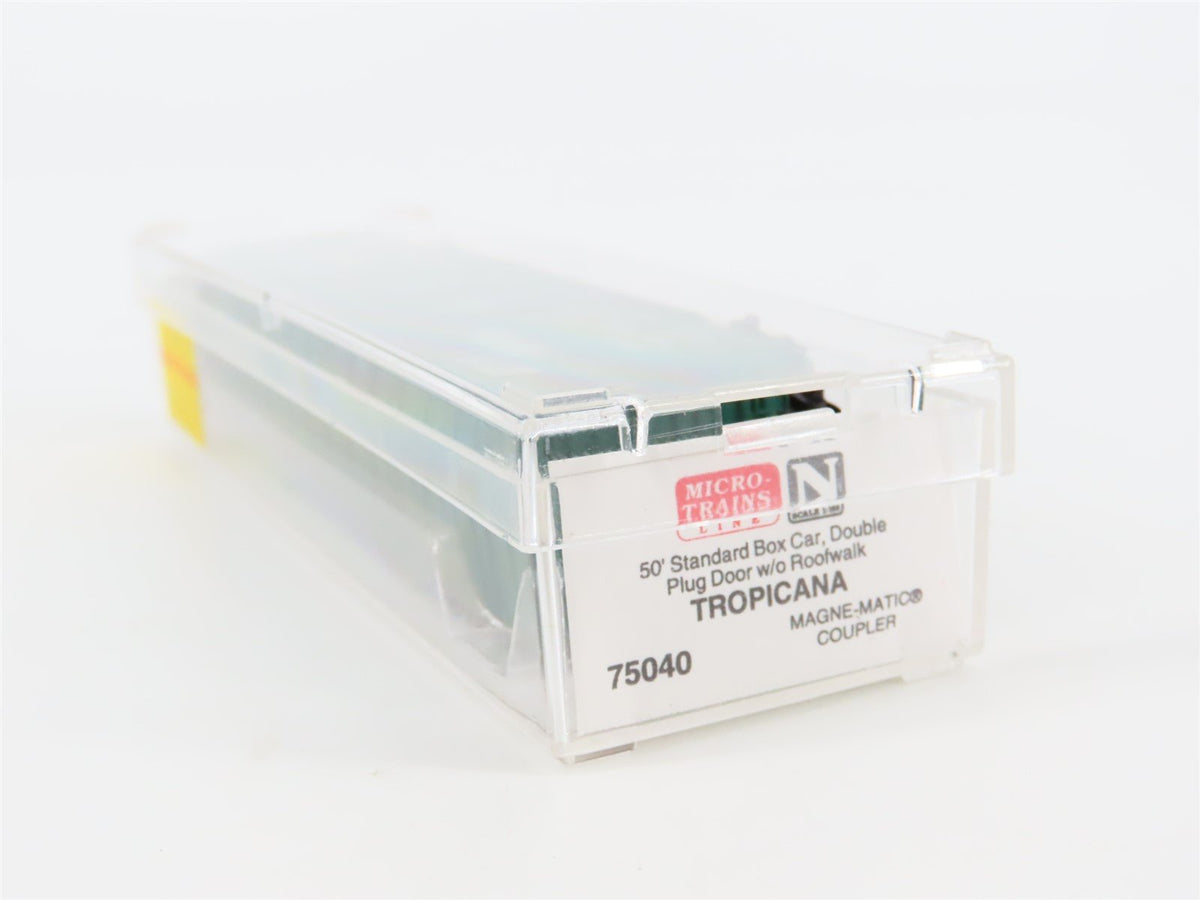 N Scale Micro-Trains MTL #75040 USLX Tropicana 50&#39; Plug Door Box Car #13085