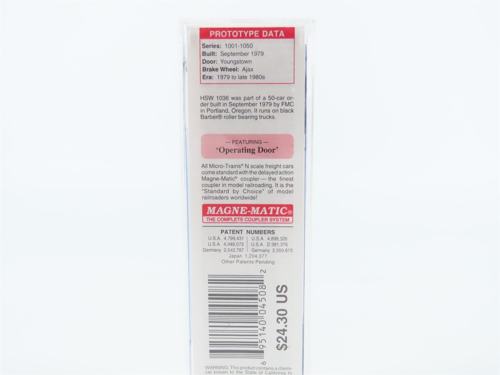 N Scale Micro-Trains MTL #25640 HSW Helena Southwestern 50' Box Car #1036