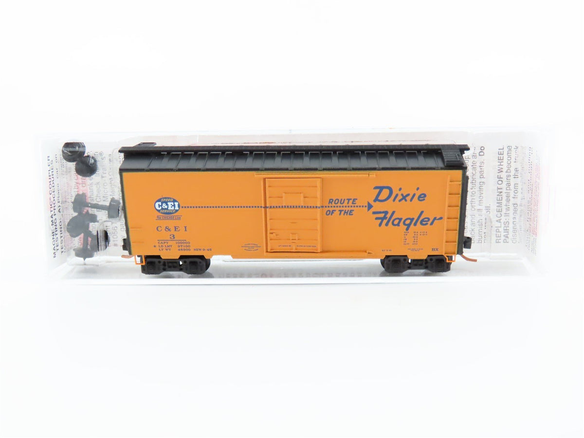 N Micro-Trains MTL #02000703 C&amp;EI &quot;Route Of The Dixie Flagler&quot; 40&#39; Box Car #3