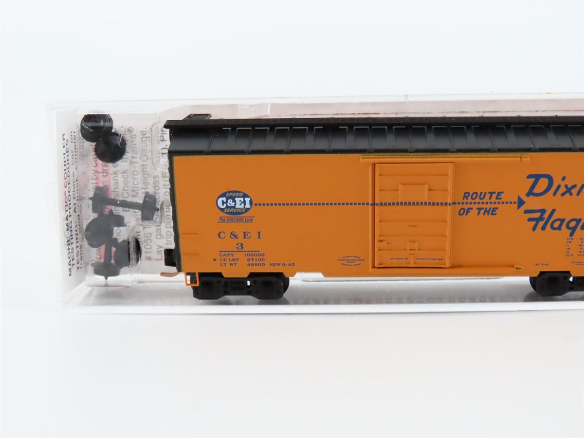 N Micro-Trains MTL #02000703 C&amp;EI &quot;Route Of The Dixie Flagler&quot; 40&#39; Box Car #3