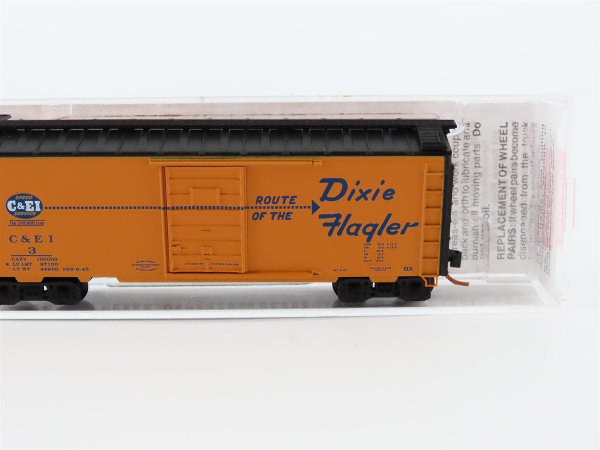 N Micro-Trains MTL #02000703 C&amp;EI &quot;Route Of The Dixie Flagler&quot; 40&#39; Box Car #3