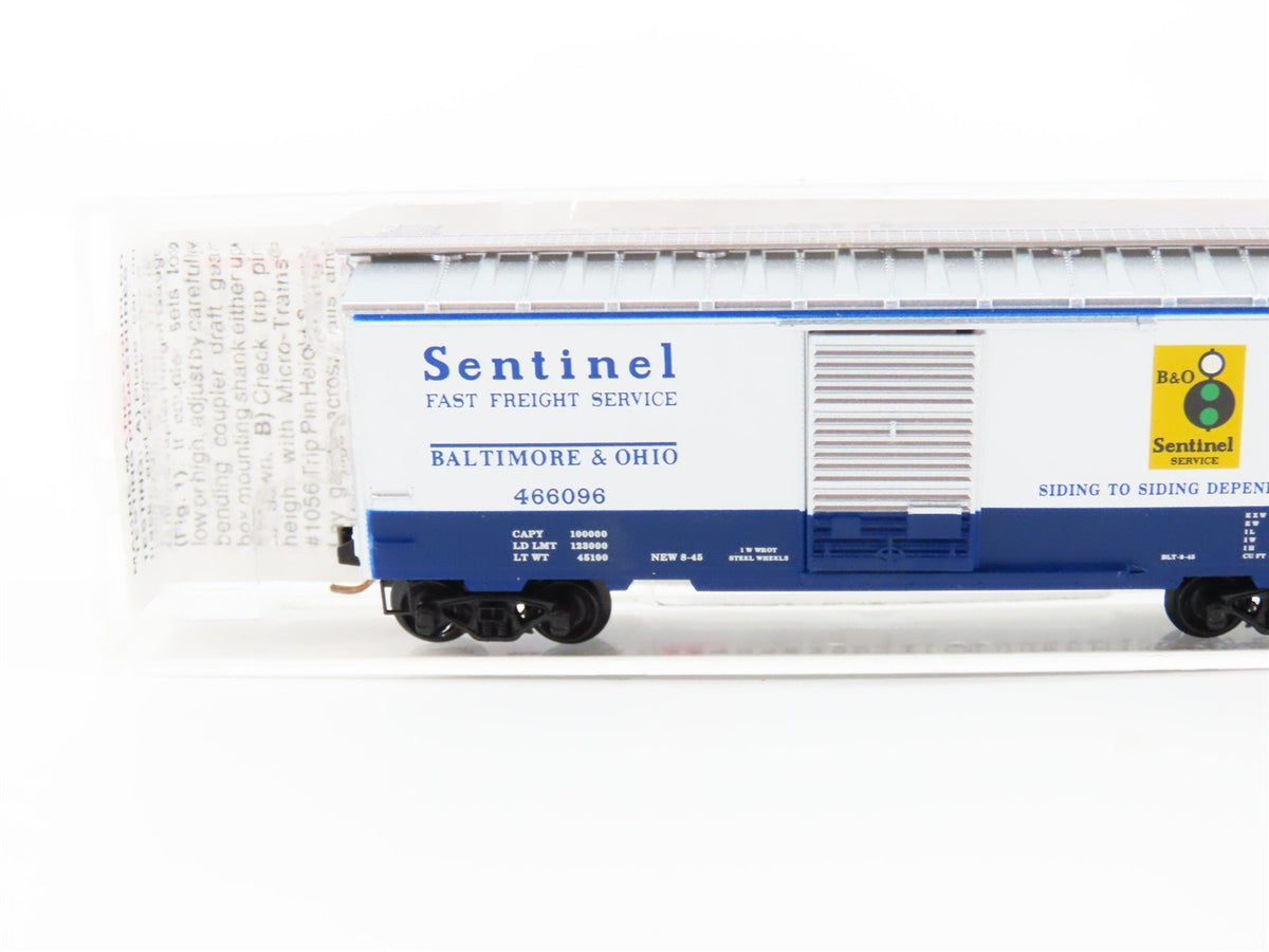 N Micro-Trains MTL #20256 B&amp;O Baltimore &amp; Ohio &quot;Sentinel&quot; 40&#39; Box Car #466096