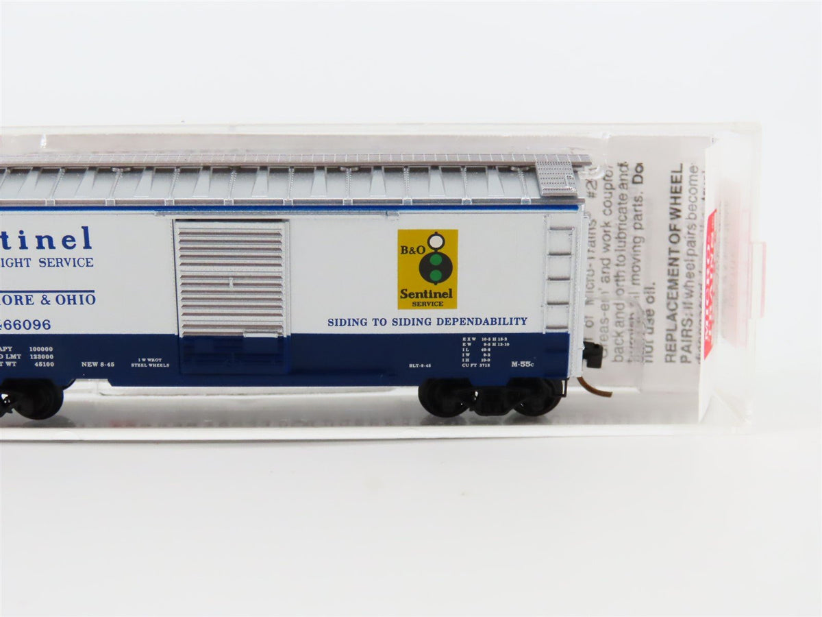 N Micro-Trains MTL #20256 B&amp;O Baltimore &amp; Ohio &quot;Sentinel&quot; 40&#39; Box Car #466096