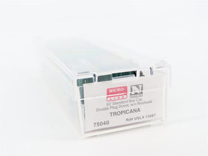 N Micro-Trains MTL #75040 USLX Tropicana 50' Double Plug Door Box Car #13087
