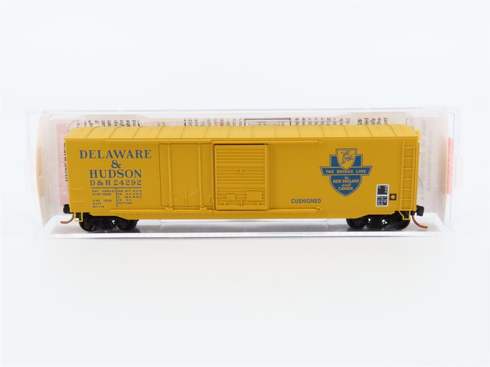 N Scale Micro-Trains MTL #07600020 D&H "The Bridge Line" 50' Box Car #24292