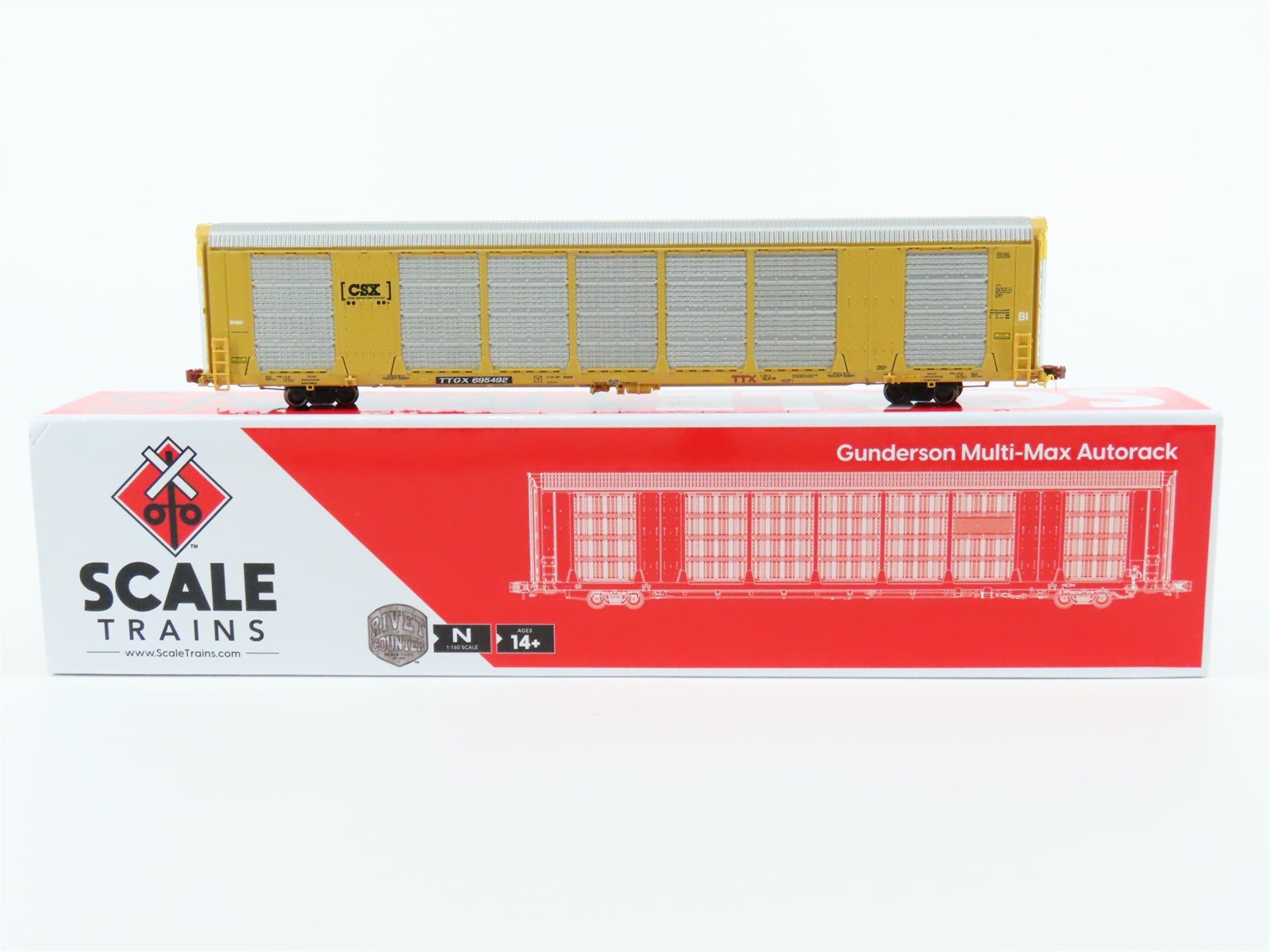 N Scaletrains SXT32695 CSX / TTGX Gunderson Multi-Max Autorack #695492