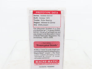 N Scale Micro-Trains MTL 07500160 WSOR Model Railroader 75 Years Box Car #503175