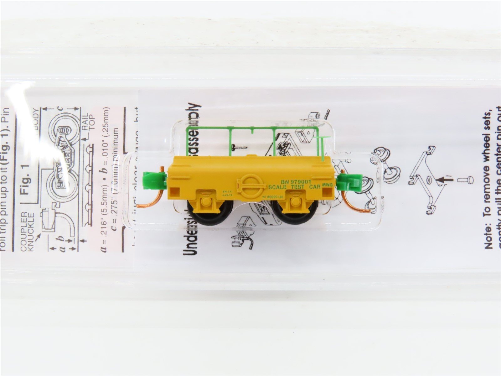 N Scale Micro-Trains MTL 12100070 BN Burlington Northern Scale Test Car #979001