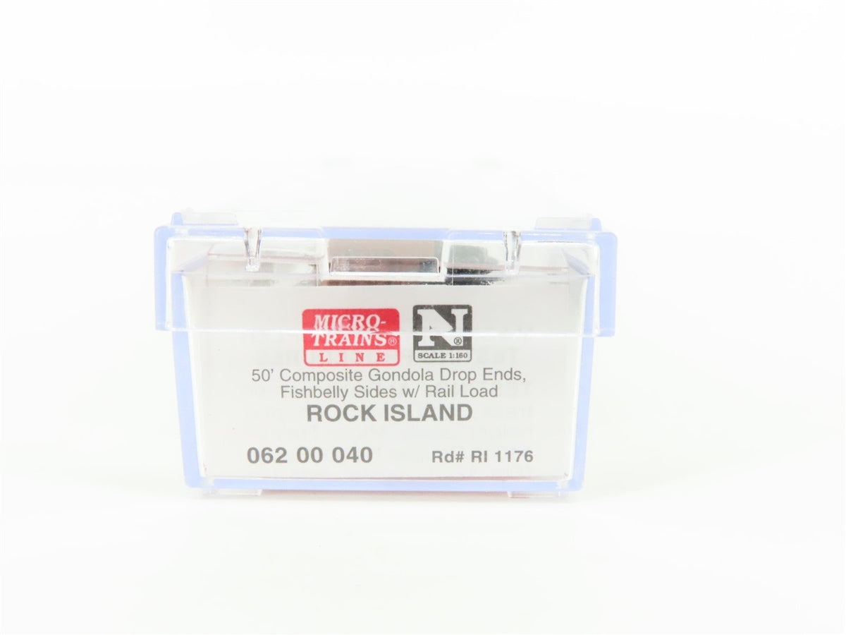 N Scale Micro-Trains MTL 06200040 RI Rock Island 50&#39; Gondola #1176