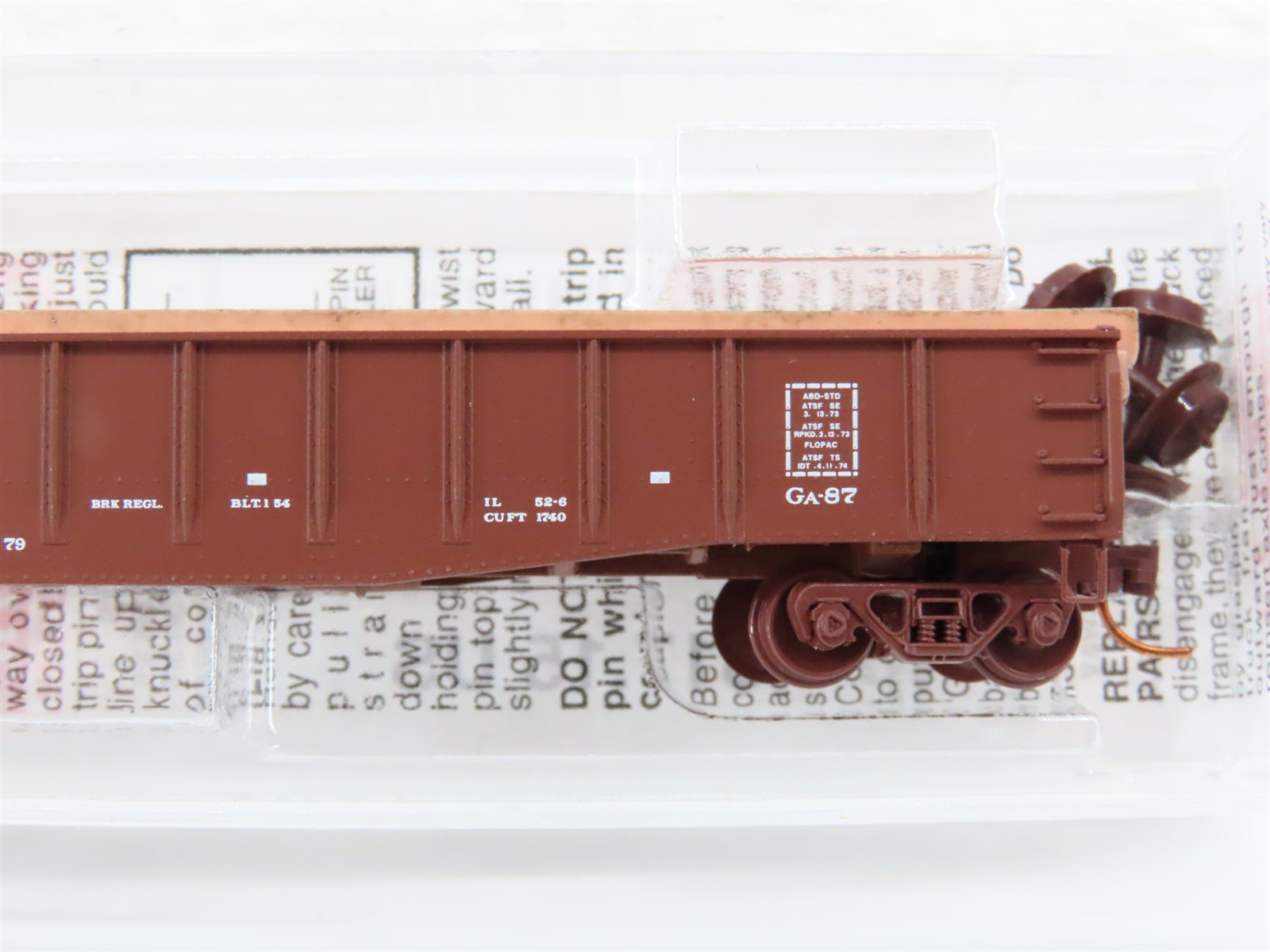 N Scale Micro-Trains MTL 04600080 ATSF Santa Fe 50' Gondola #75045