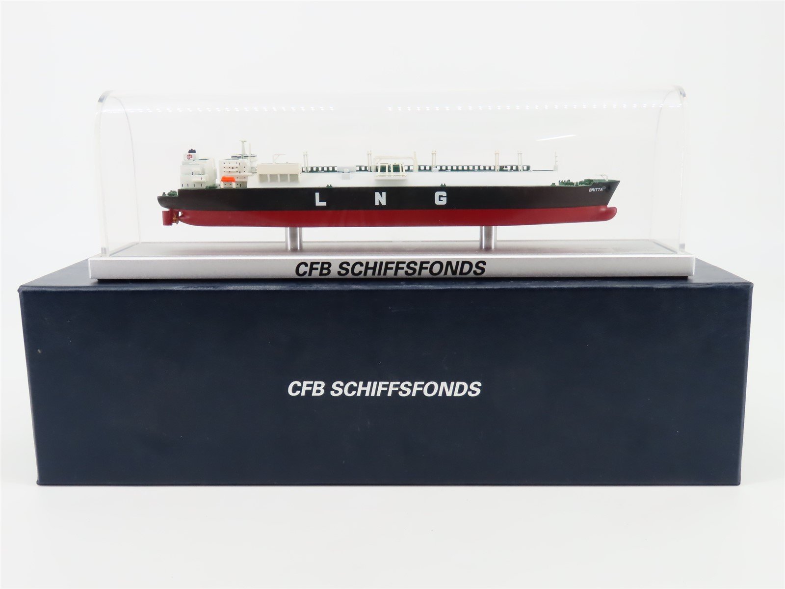 1:1250 Scale CFB Schiffsfonds LNG Gas Tanker Ship "Britta" w/ Display Case