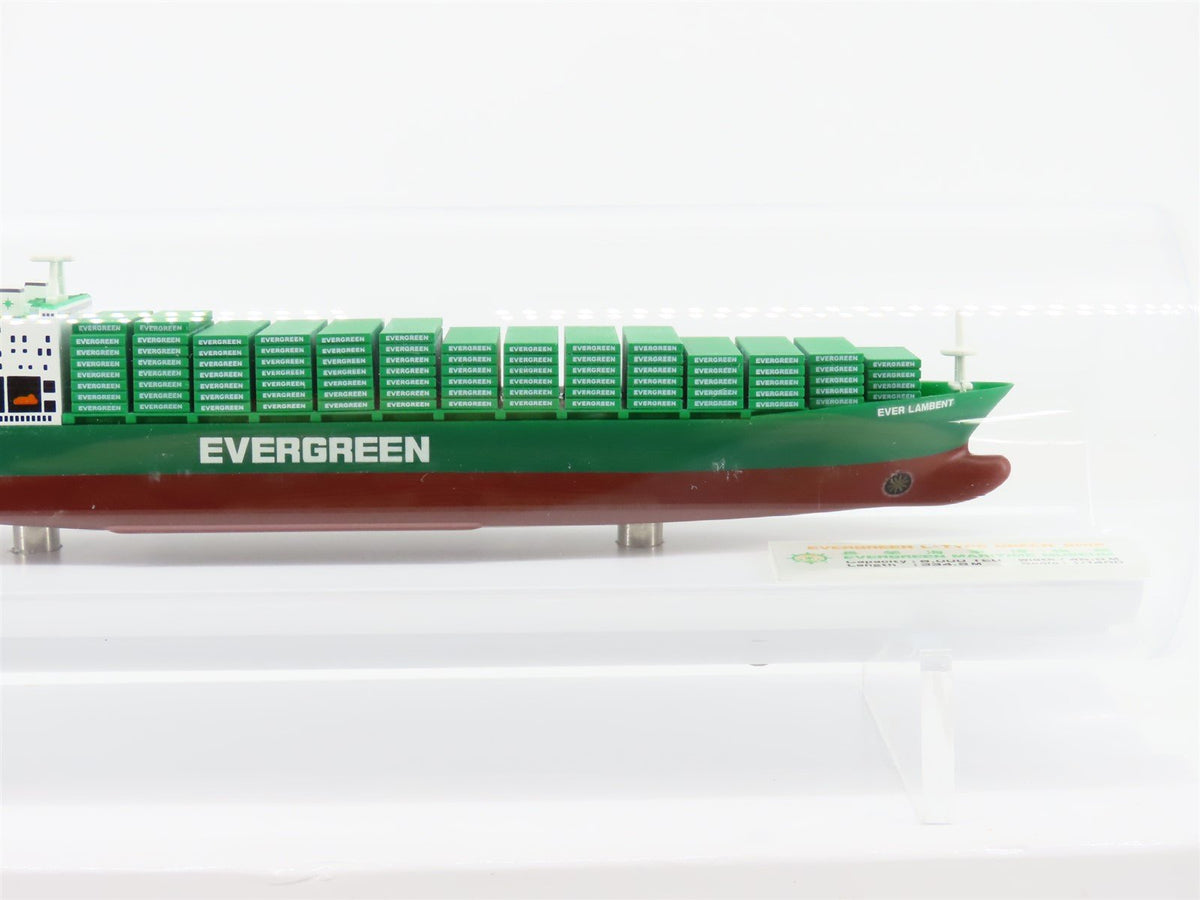 1:1400 Scale Evergreen 8,000 TEU Cargo Container Ship &quot;Ever Lambent&quot; w/ Display