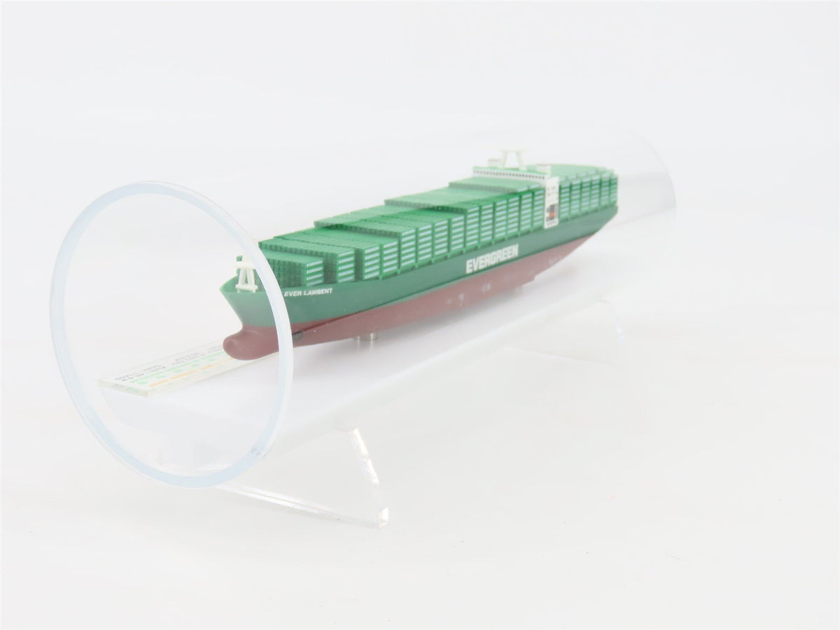 1:1400 Scale Evergreen 8,000 TEU Cargo Container Ship &quot;Ever Lambent&quot; w/ Display