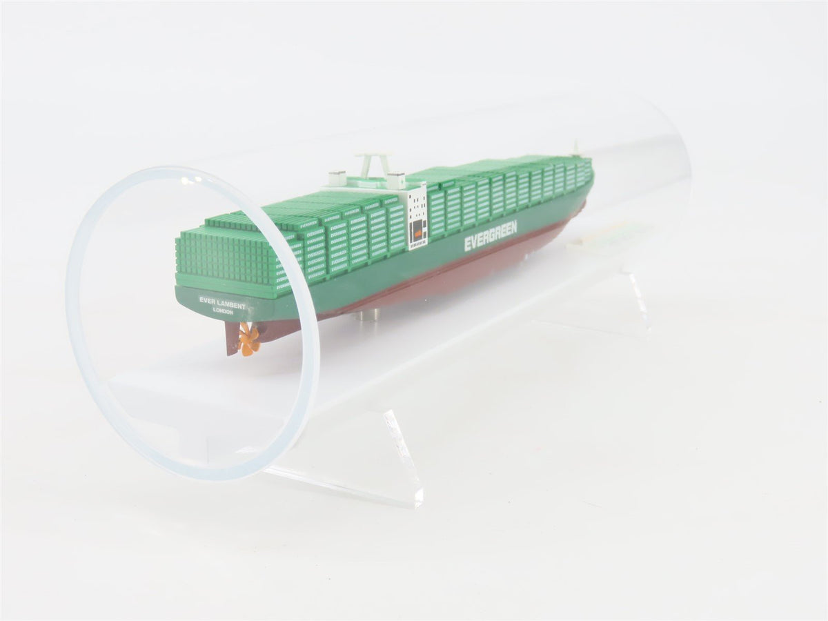 1:1400 Scale Evergreen 8,000 TEU Cargo Container Ship &quot;Ever Lambent&quot; w/ Display