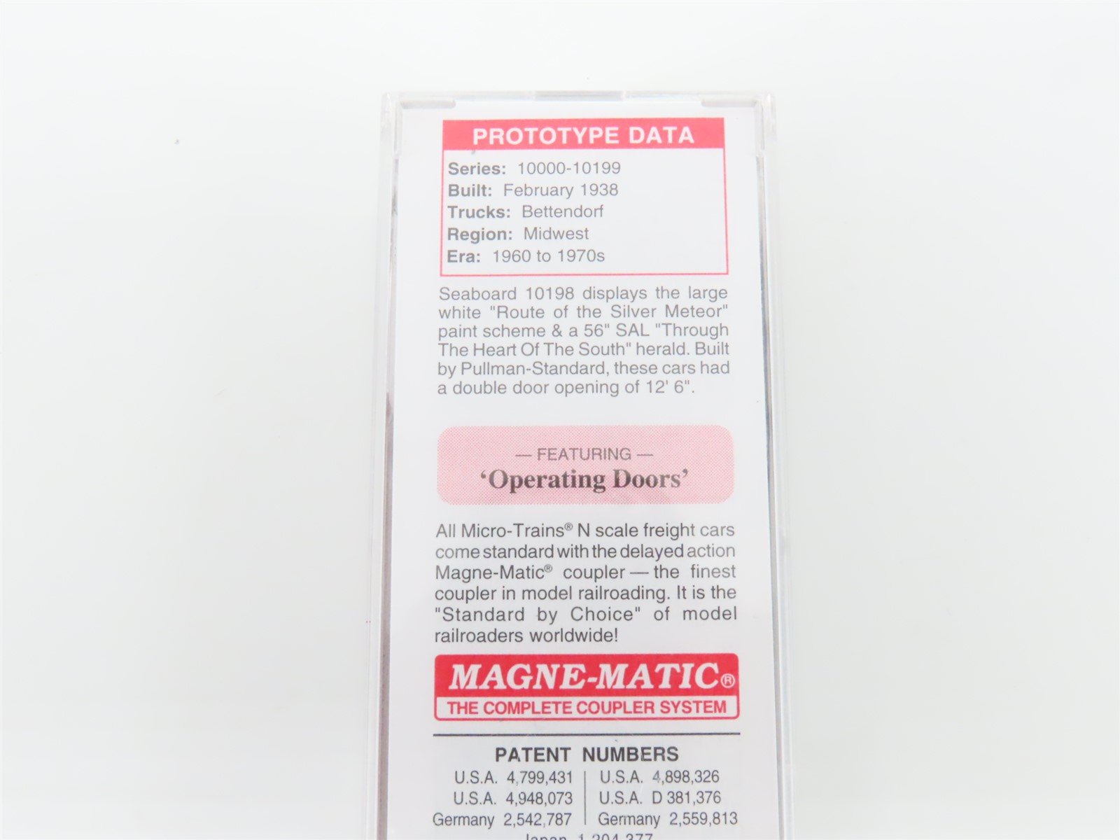 N Scale Micro-Trains MTL 03400330 SAL Seaboard Air Line 50' Box Car #10198