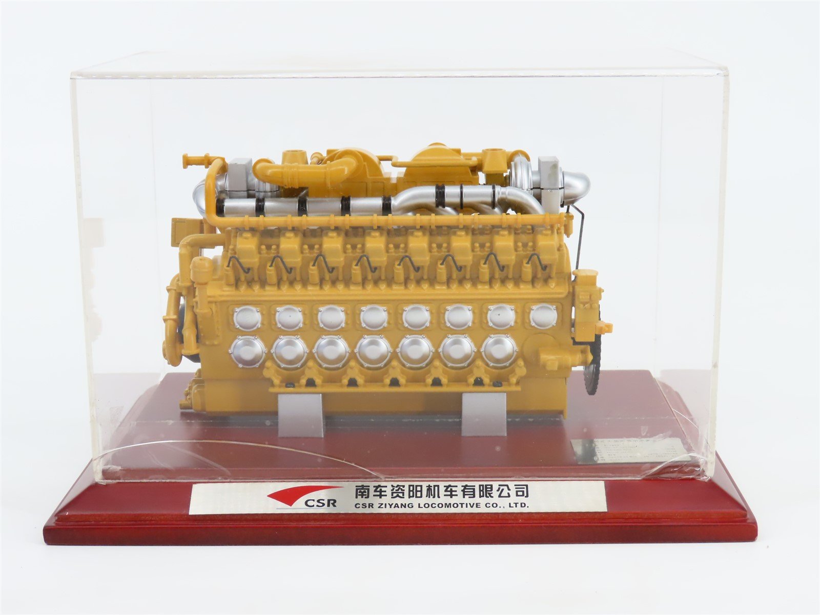 1:28 Scale CSR Ziyang High-Power Marine Diesel Engine Replica w/ Display Case