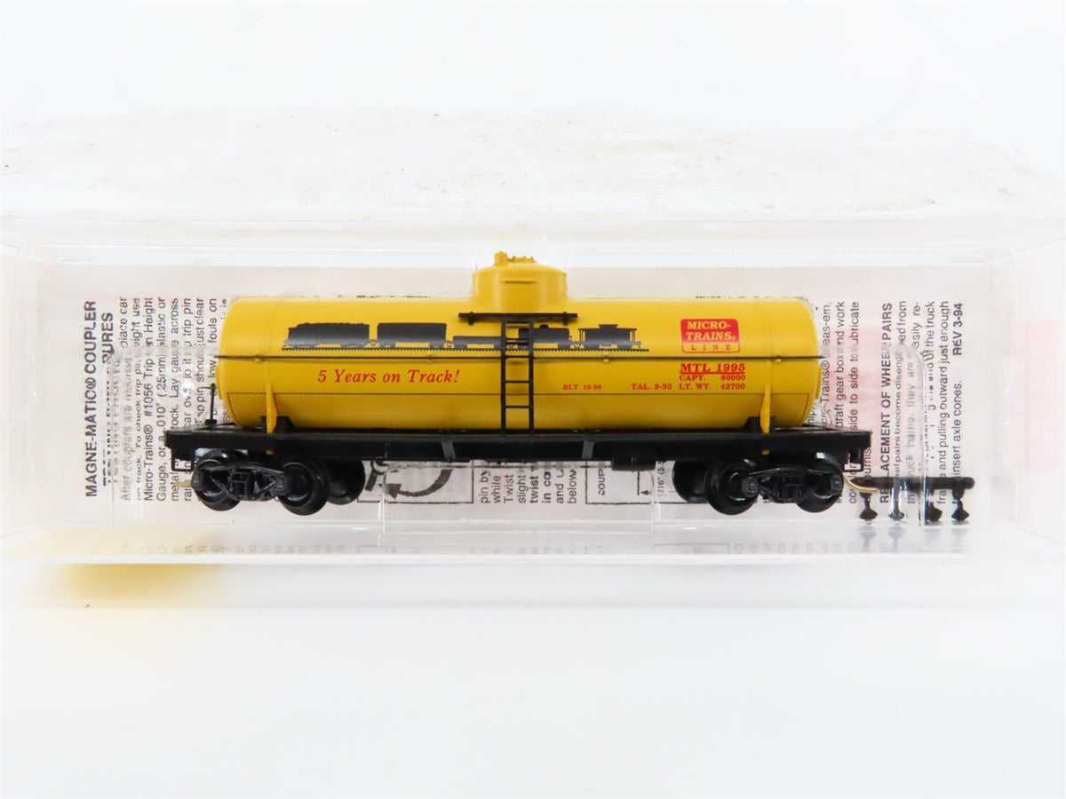 N Scale Micro-Trains MTL 65380 5th Anniversary 39&#39; Single Dome Tank Car #1995