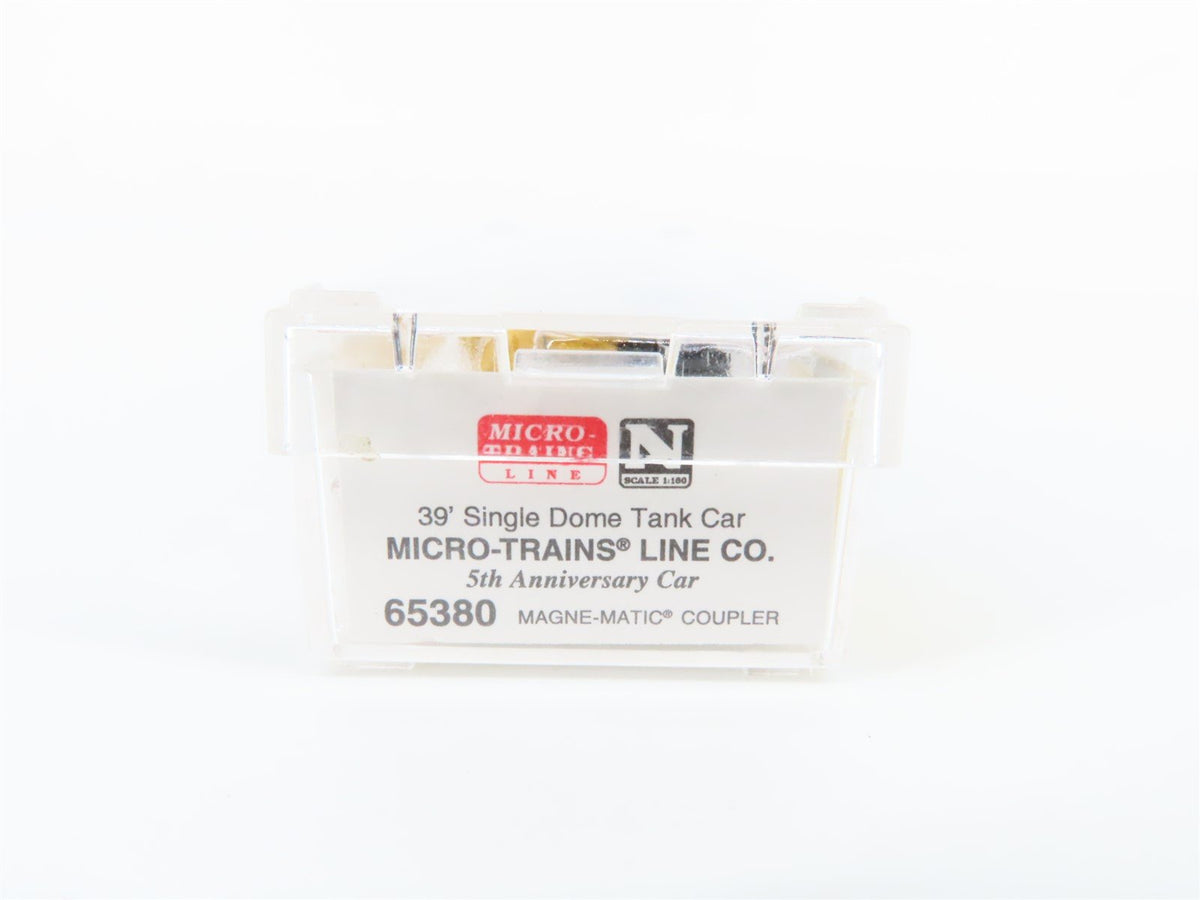 N Scale Micro-Trains MTL 65380 5th Anniversary 39&#39; Single Dome Tank Car #1995