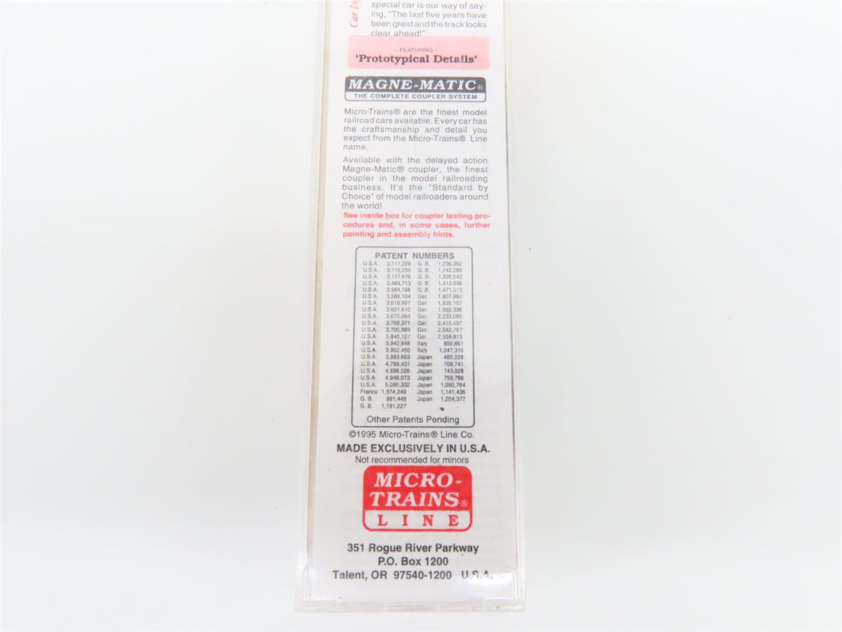 N Scale Micro-Trains MTL 65380 5th Anniversary 39&#39; Single Dome Tank Car #1995