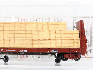 N Micro-Trains MTL 54140 CN Canadian National Bulkhead Flat Car #622278 w/ Load