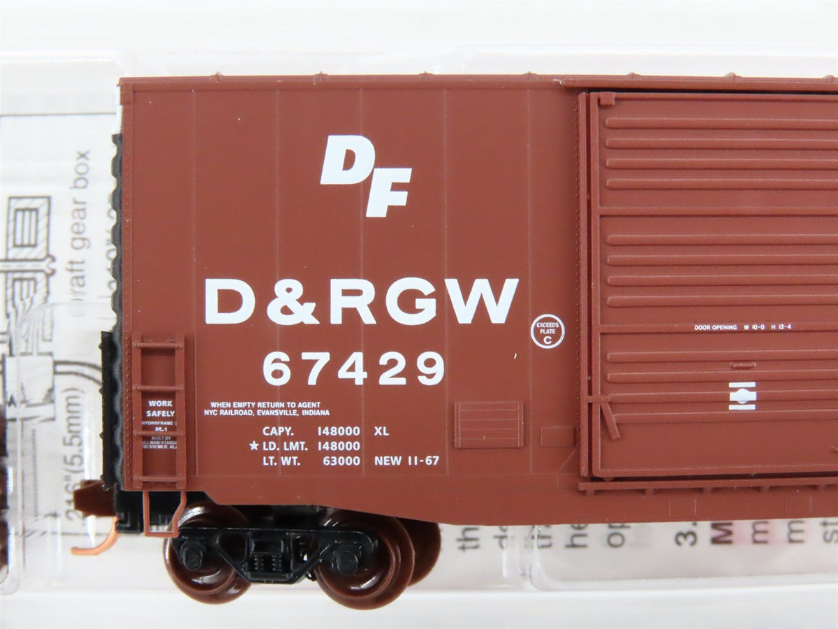 N Scale Micro-Trains MTL 10100030 D&amp;RGW Rio Grande 40&#39; Hy-Cube Box Car #67429