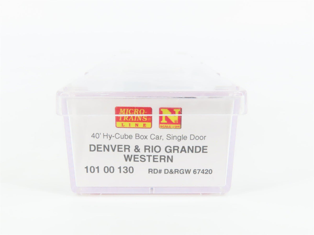 N Scale Micro-Trains MTL 10100130 D&amp;RGW Rio Grande 40&#39; Hy-Cube Box Car #67420