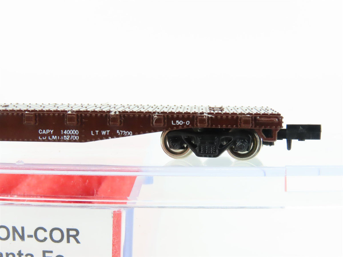 N Scale Con-Cor 2202-A ATSF Santa Fe Flatcar #91007